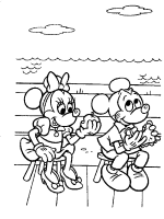 A coloring page of mickey mouse